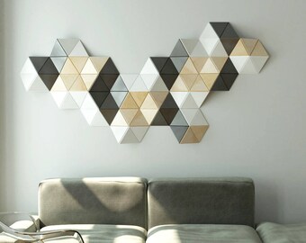geometric wall decor etsy