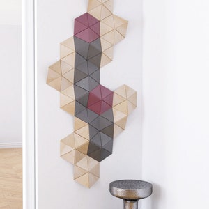 Escultura de parede, arte de parede, arte geométrica de parede, arte de parede em madeira, decoração de parede em madeira, design de arte de parede em madeira, arte abstrata