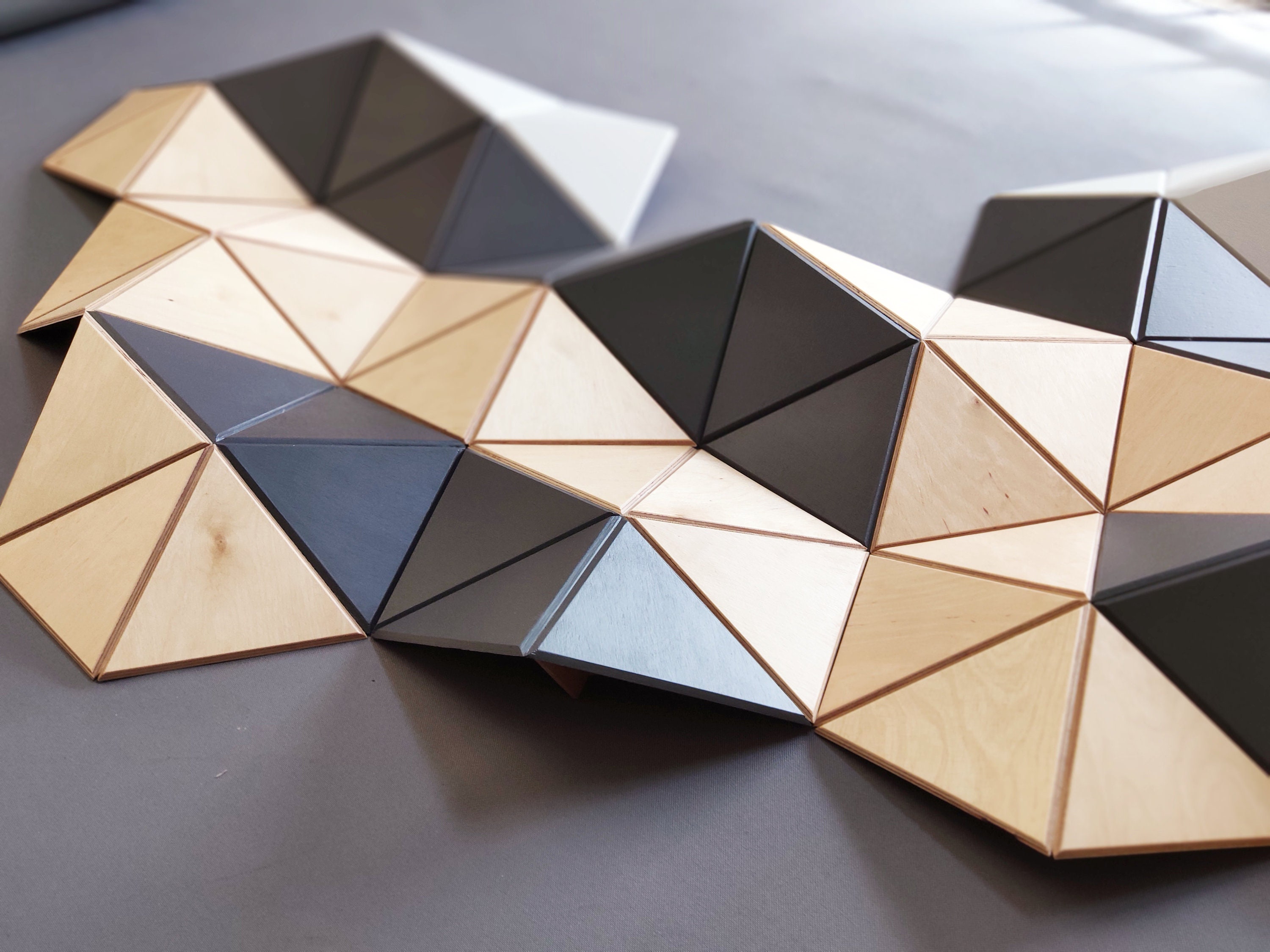 Modern wood wall art/ Geometric wall decor/ abstract wall art/ Etsy