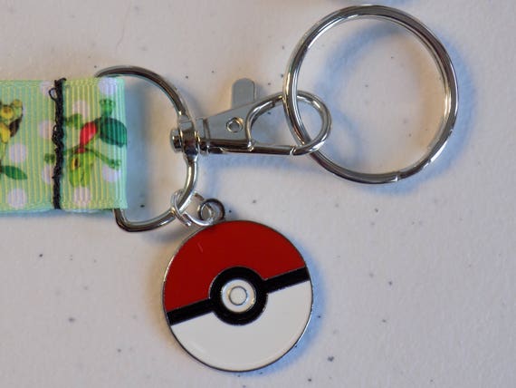 grass Lanyard with choice of Charm Pokemon grass Lanyard with choice of Charm Pokemon