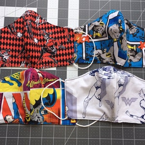 Dc Comics Inspired 2 layer face mask Reusable,Reversible
