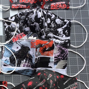 The Walking dead TWD inspired 2 layer face mask Reusable,Reversible