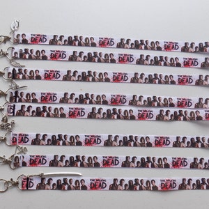 White Walking Dead Lanyard with choice of charm
