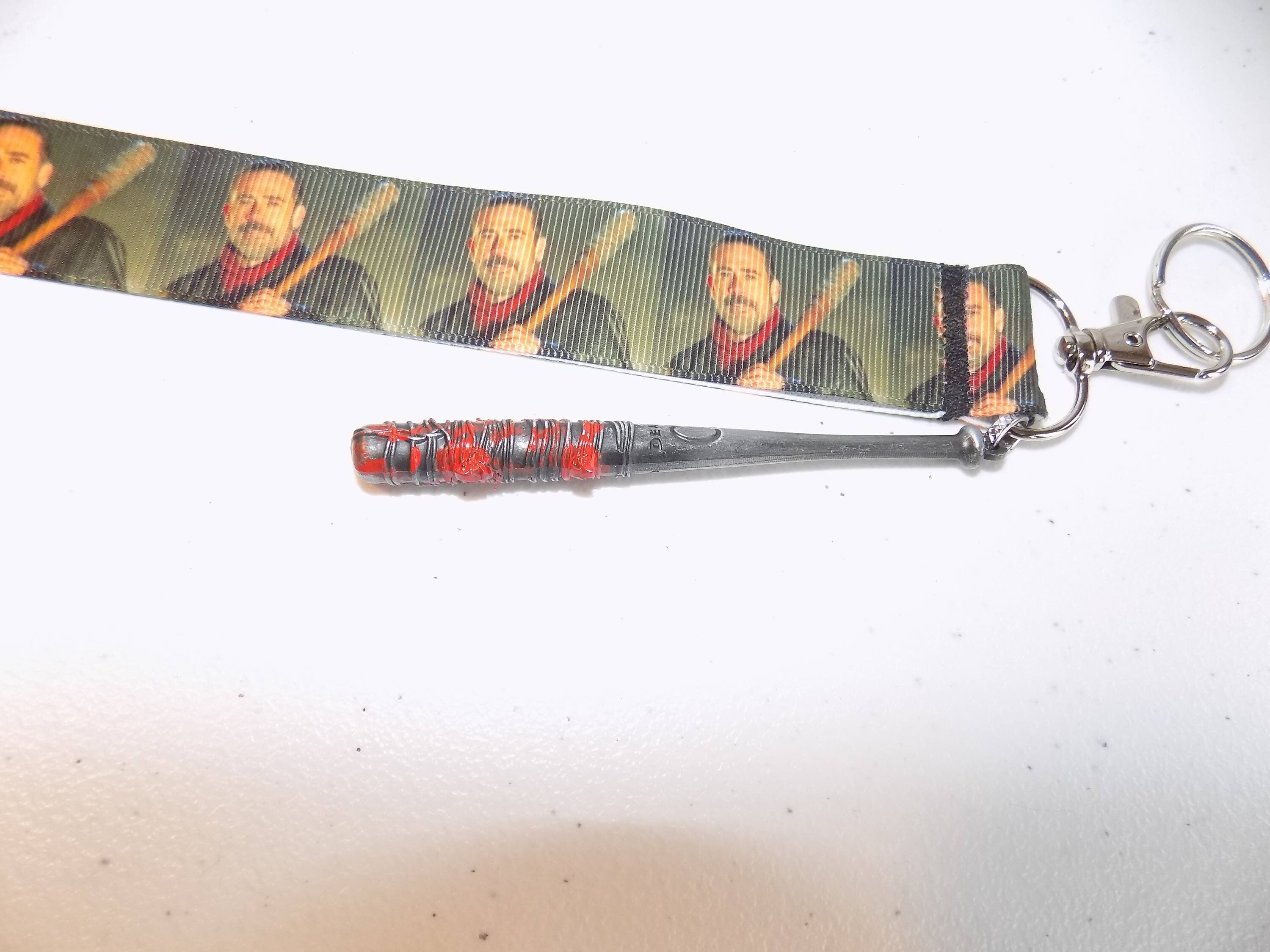 with choice of charm Details about / Walking Dead Black and White Lanyard