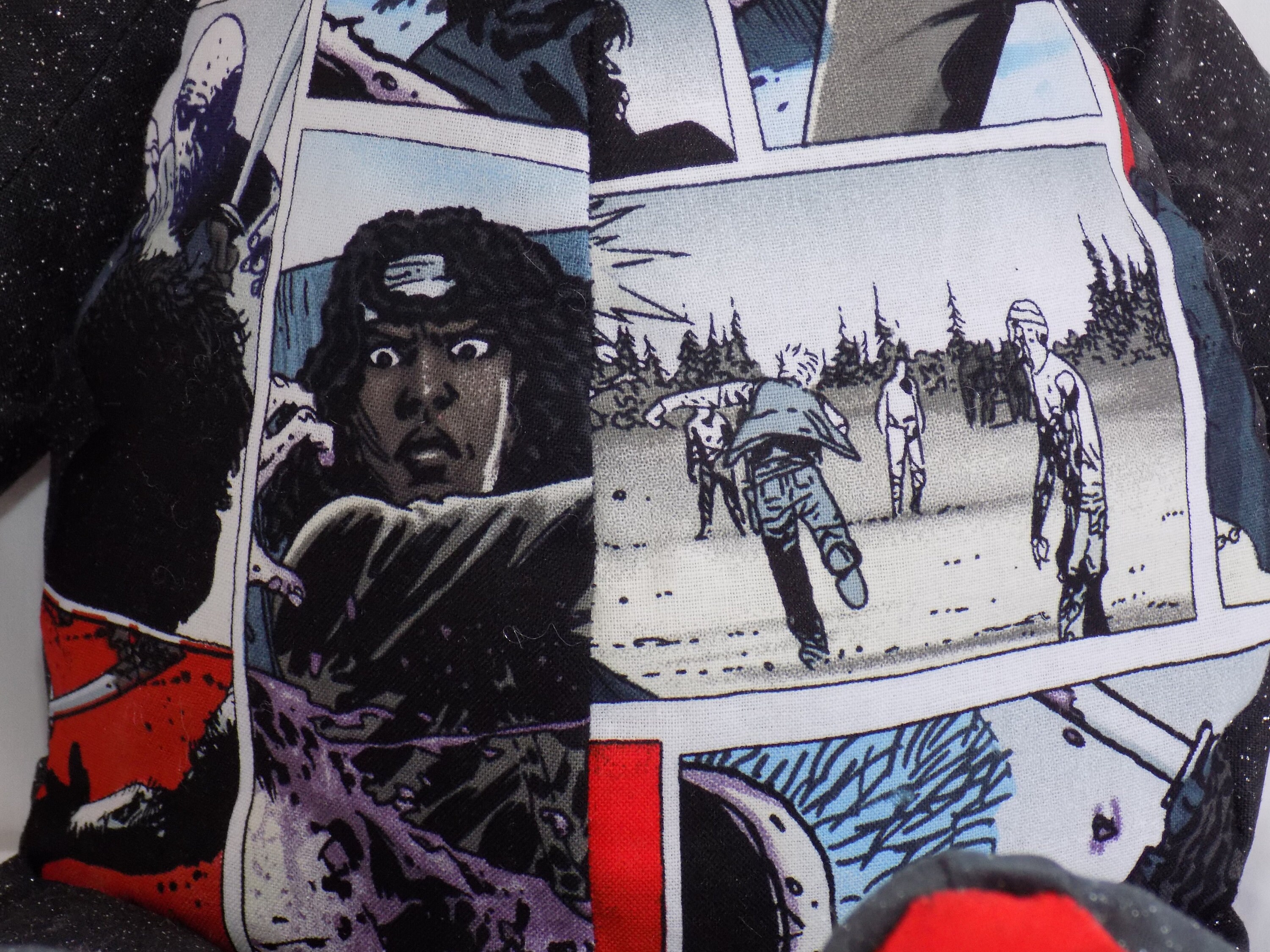 TWD Comic Strip Michonne Teddy Bear With Choker and Charm - Etsy, image size:3000x2250