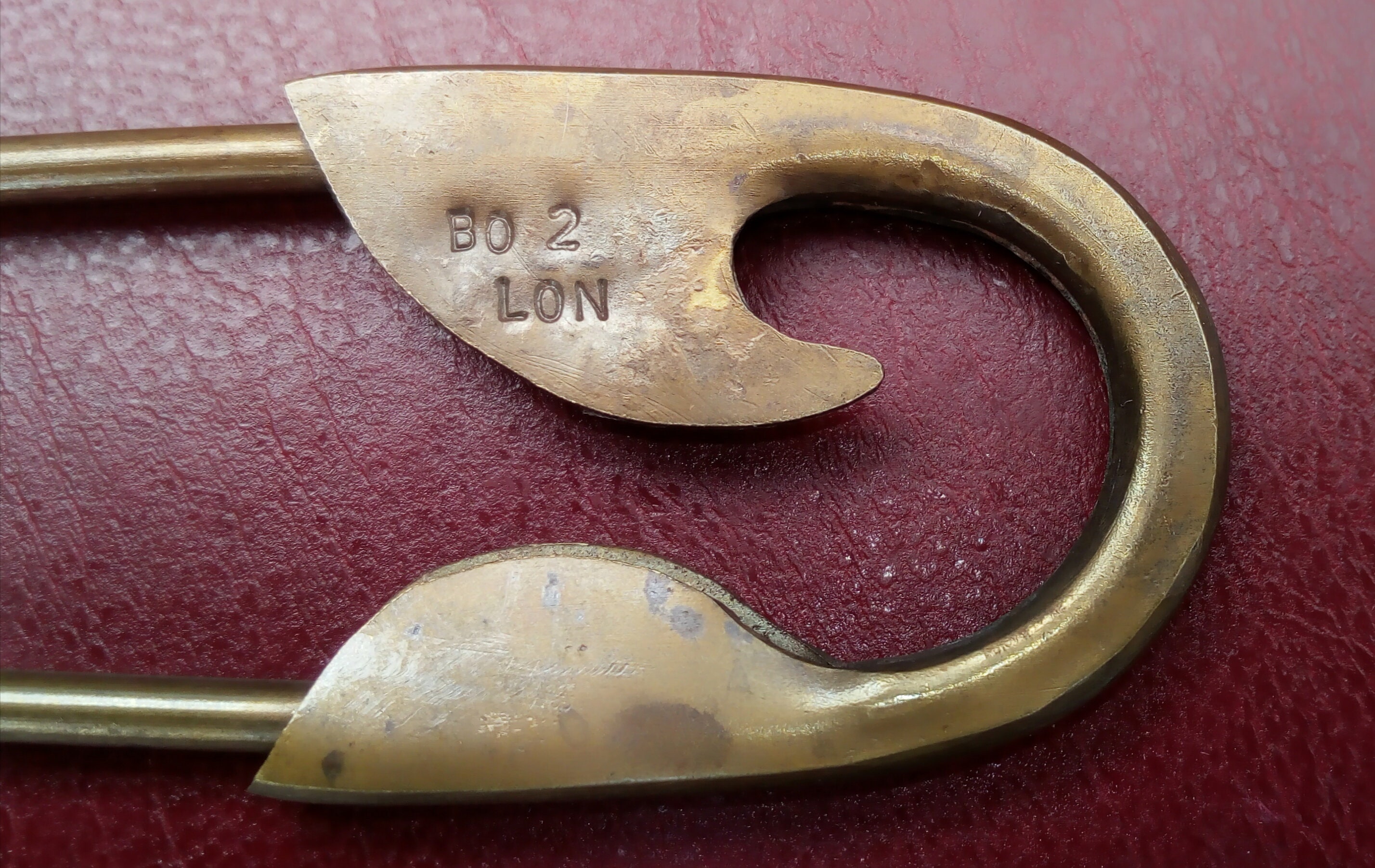 Set of Three Large Vintage Brass Safety Pins — Mid-Century Modern Finds