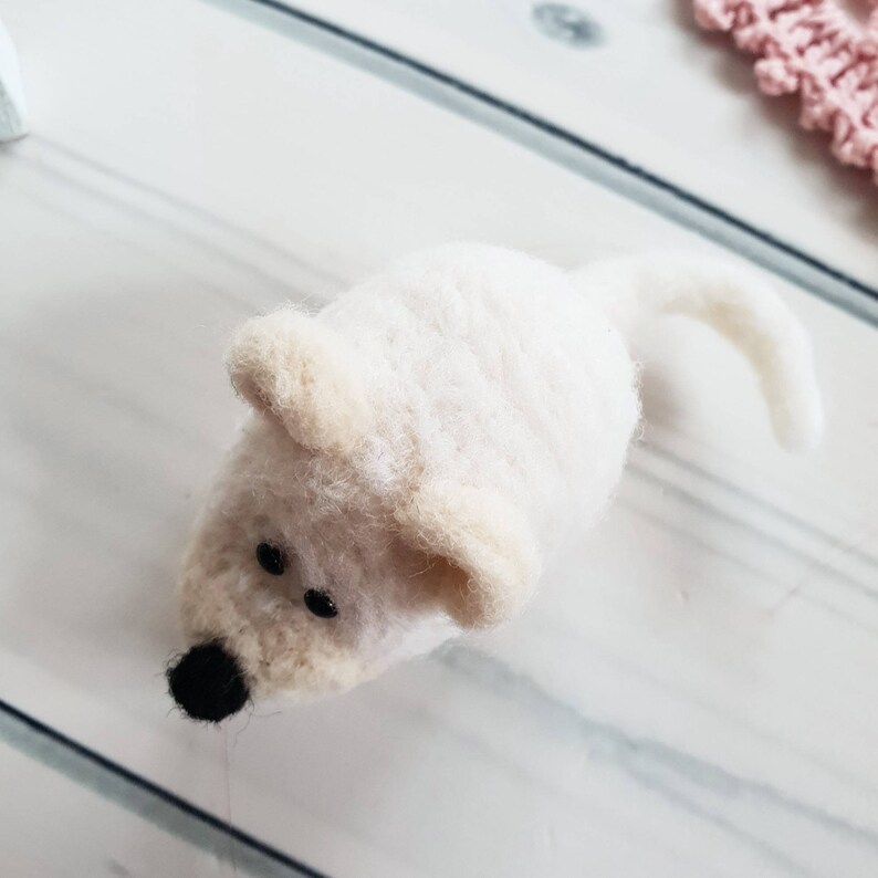 felting wool mouse for dolls little toys for doll miniature wool felting felting mouse