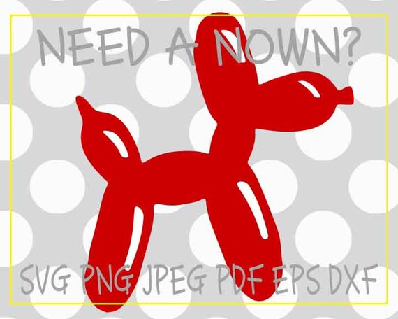 Download Just A Balloon Dog Balloon Dog Clip Art Balloon Dog Clip Etsy PSD Mockup Templates