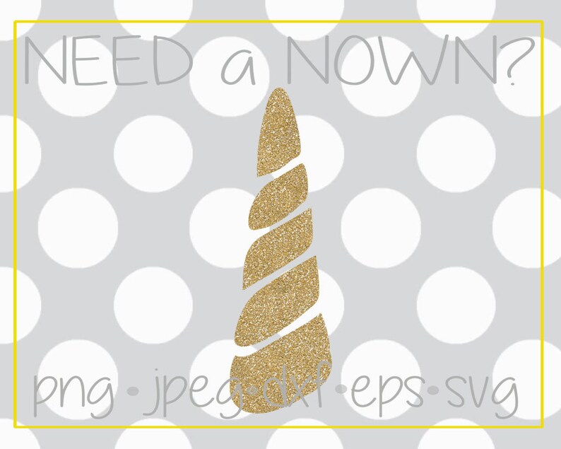 Just a unicorn horn unicorn clip art gold unicorn horn clip | Etsy