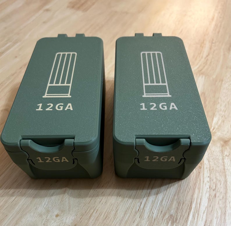 Set of Two 12 Gauge Shotgun Shell Storage Boxes. - Etsy