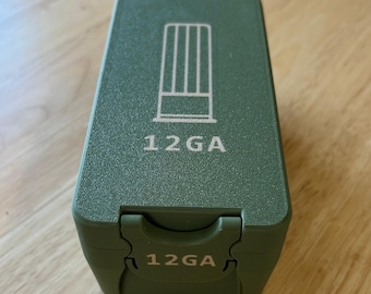 12-Gauge-Schrotflinten-Aufbewahrungsbox für 15 Granaten.  2 3/4 ”Muscheln.