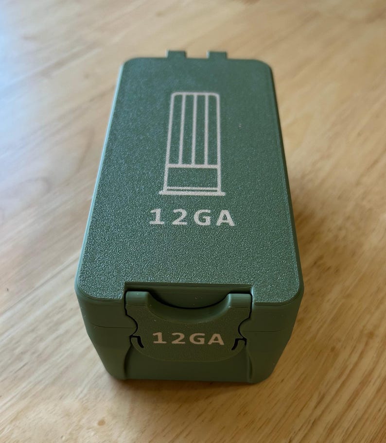 Shell Storage R 12 Gauge Shotgun Shell Storage Box, 15 Shell Capacity. 2 3/4” Shells ...