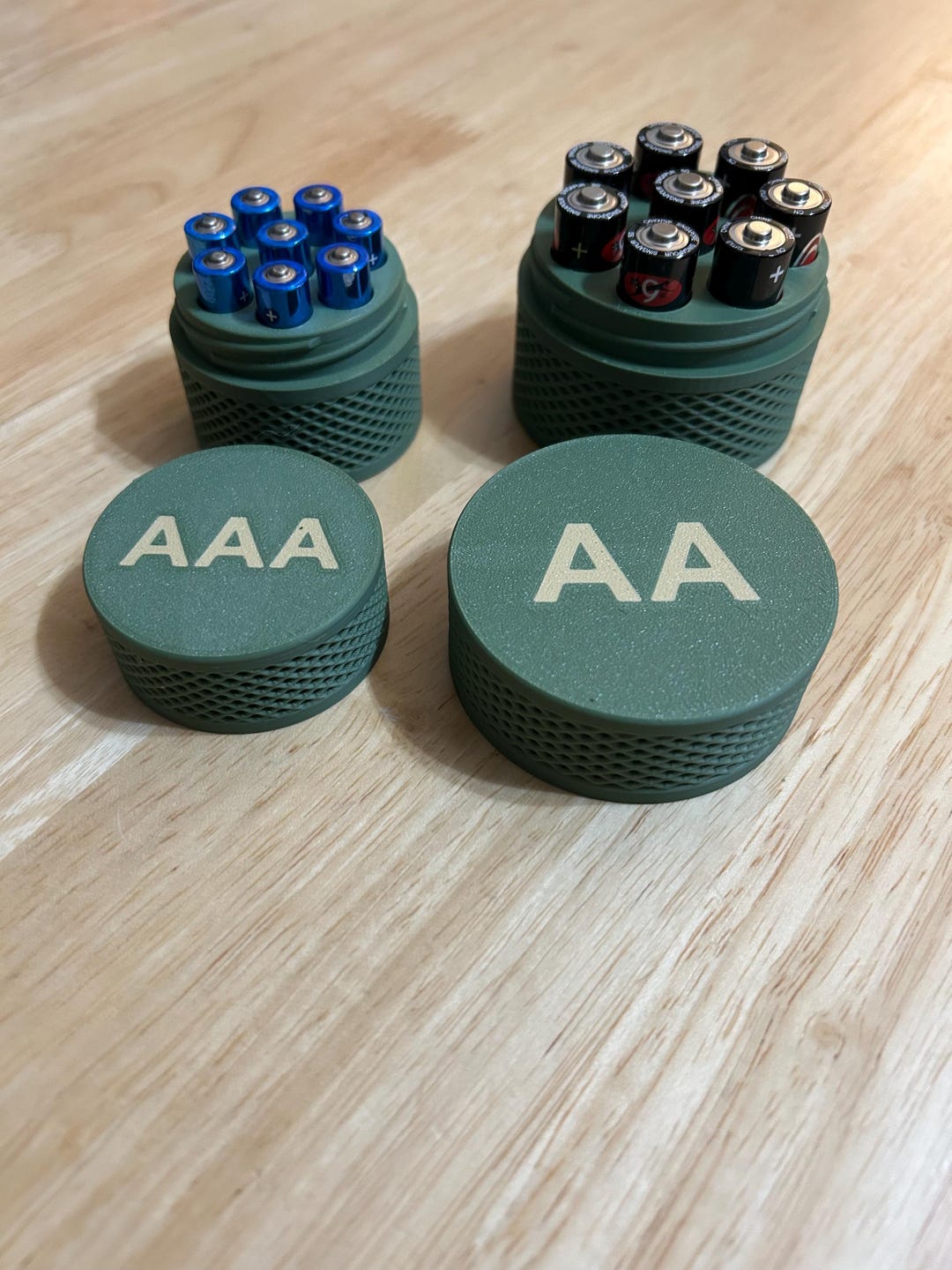 AA and AAA Battery Storage Containers, Capacity of 8 Batteries Each. - Etsy