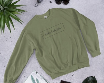 Brooke's Custom Glass | Unisex Crew Neck Sweatshirt | Black Logo