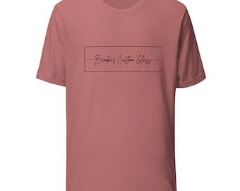 Brooke's Custom Glass | Unisex Bella + Canvas T-Shirt | Black Logo