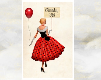 1950s Birthday Card | Etsy