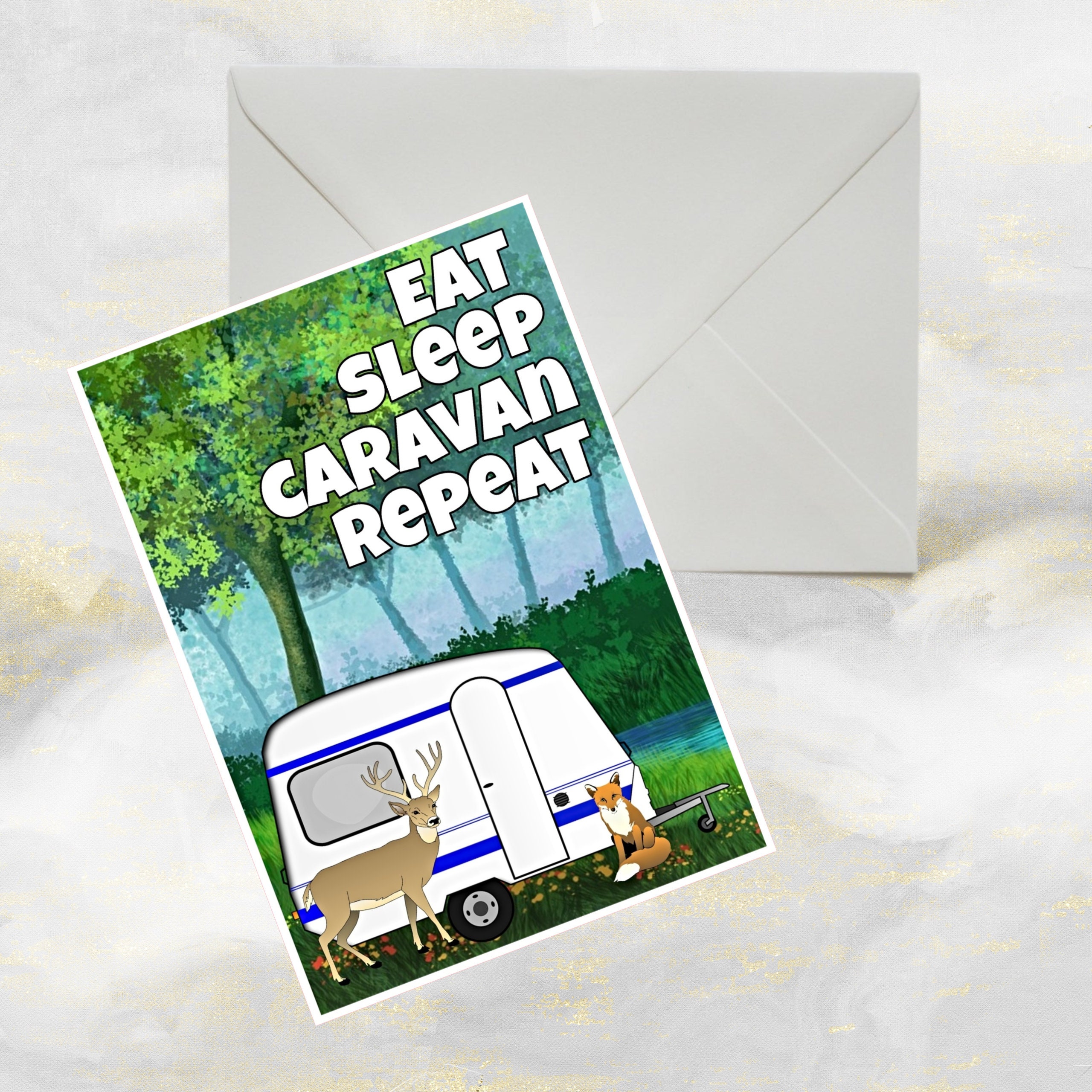 Caravan Greetings Card Caravanning Card Caravan Enthusiast Etsy