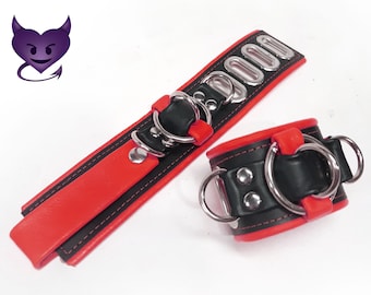 Leather Bondage BDSM Cuffs Restraints by Deviant Leather
