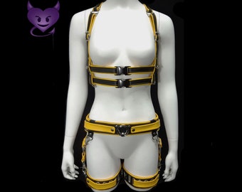Full Body Double Belt Harness by Deviant Leather