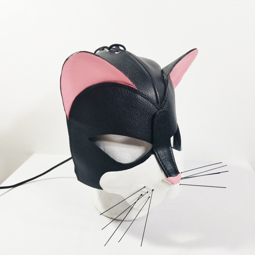 Leather Kitten Cat Hood by Deviant Leather Etsy