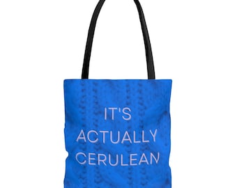 Cerulean Tote Bag, Devil Wears Prada, Canvas Tote Bag, Beach Bag, Travel Bag, Reusable Shopping Bag, Y2K Fashion