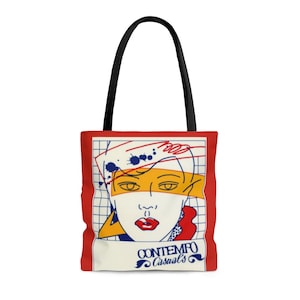 Contempo Original Tote Bag, Y2K Fashion, 90s Fashion, Canvas Tote, Shopping Bag, Contempo Casuals, Mall Fashion, Reusable Tote Bag, 90s Tote