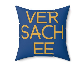 VER SACH EE Phonetic Throw Pillow, Fashion Designer 18 X 18 Pillow, Luxury Throw Pillow, Decorative Pillow, Accent Pillow