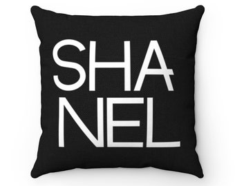 SHA NEL Pillow Cover, 18 x 18, Fashion Designer 18 X 18 Pillow Cover, Chanel Throw Pillow Cover, Decorative Pillow, Accent Pillow