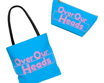 Over Our Heads Tote Bag, Y2K Fashion, 80s Fashion, Canvas Tote, Shopping Tote, 80s TV, 80s Sitcom