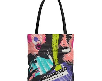 Contempo Tote Bag, Y2K Tote, Y2K Fashion, Vintage Tote, 90s Fashion, Mall Fashion, 16 x 16 Tote, Reusable Tote, Canvas Tote