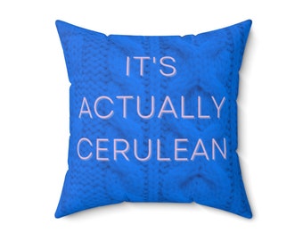 Cerulean 18" x 18" Pillow, Devil Wears Prada, Throw Pillow, Home Decor, Fashion Decor, Living Space