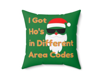 Area Codes 16" Christmas Pillow, Holiday Throw Pillow, Christmas Accent Pillow, Decorative Pillow, Holidays, Christmas Decor, Home Decor