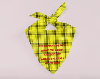 Balls Fly at My Nose Pet Bandana, Clueless Outfit, 90s Fashion, Dog Bandana, Cat Bandana, Clueless Quotes, Pet Fashion, Pet Clothing