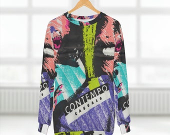Contempo Casuals Shopping Bag Print Sweatshirt, 90s Fashion, 90s Inspired, Vintage 90s Fashion, 90s Outfit, 90s Trends, 90s Mall Fashion