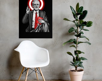 Jeremy Corbyn Jesus-affisch