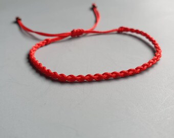 Red String Bracelet,Bridesmaid Gift,Macrame Anklet,Lucky Bracelet,Protection,Evil Eye,Friendship Bracelet,Tiny Kabbalah Red Bracelet,