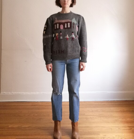 100% knit with love vintage pullover // vintage ha