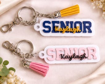 Personalized Senior Keychain 2026 • Custom Name Graduation Gift • Senior Class Keychain • Senior Keepsake