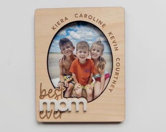 Handmade Mom/ grandma Photo Frame Magnet – Personalized Keepsake Gift- reduced shipping rates apply