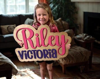 Custom Name Sign – Personalized Wall Decor for Nursery, Kids’ Room, Events & Gifts