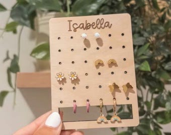 Travel earring holder- personalized earring holder