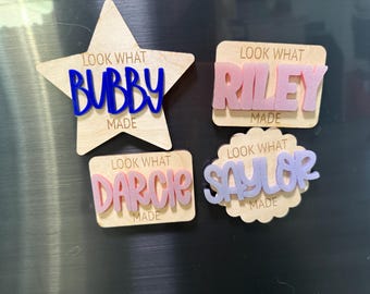 kids art work magnets