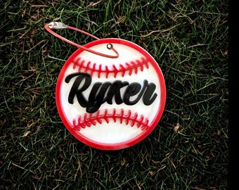 Etichetta personalizzata per borsa da baseball – Nome e numero a scelta