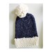 Knitted Beanie - 2 colors with pompom