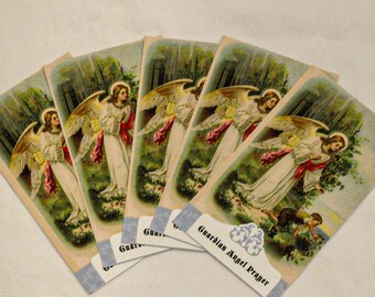 Guardian Angel Prayer Holy Cards - Bulk Packs of 50 & 100 cards