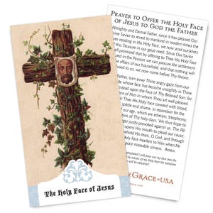The Holy Face of Jesus Holy Cards (New for 2018) - Bulk Packs of 50 & 100 cards