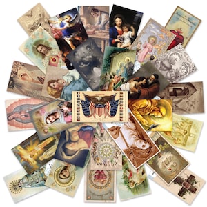 The Works - a complete set of the Full of Grace USA Holy Cards (35 cards/English only)