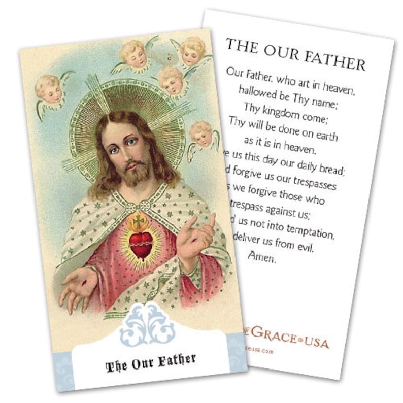 The Our Father Prayer Holy Cards Bulk Packs of 50 & 100 Cards Etsy
