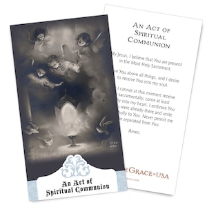 Spiritual Communion Holy Cards - Bulk Packs of 50 & 100 cards