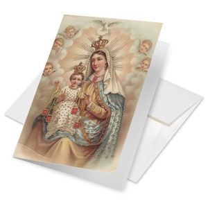 Our Lady of Mt. Carmel Christmas Cards, Box of 10 on premium recycled paper